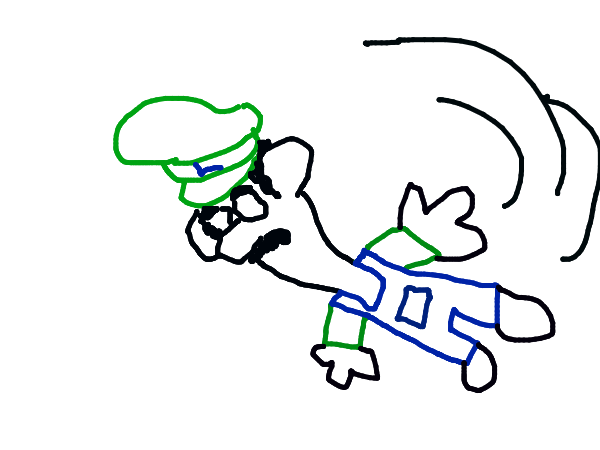 Luigi falling